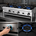Thumbnail image #4 for Supreme JHP-448 48-Inch Countertop Gas Hot Plate with 4 Open Burners
