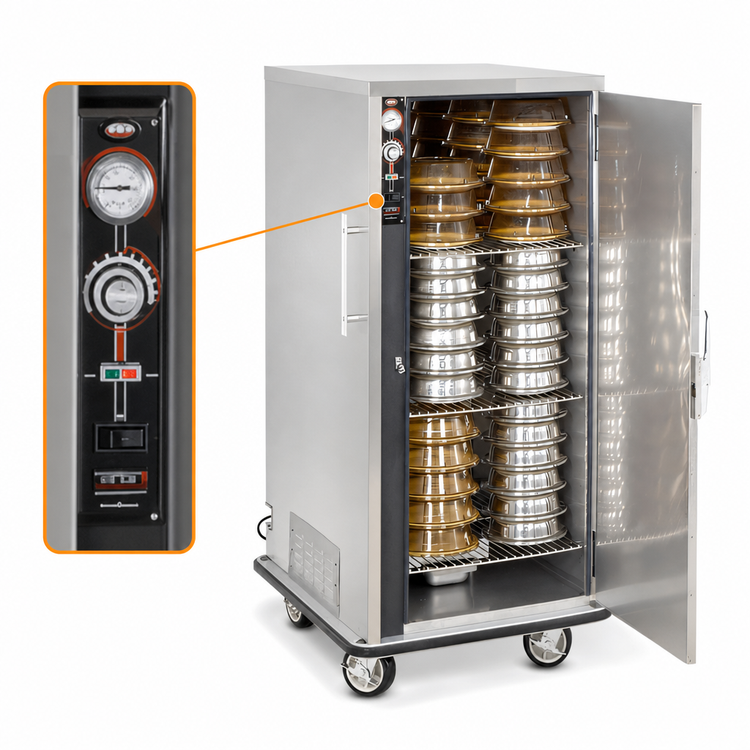 Product image #5 for FWE P-Series Deep Heated Banquet Cart, 1 Compartment, 90-108 Covered 11-Inch Plate Capacity