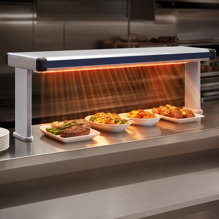 Product image #4 for Hatco Glo-Ray Designer Lighted Dual Strip Heat Lamp, 69-1/2-Inch Wide, Aluminum, 3420 Watts