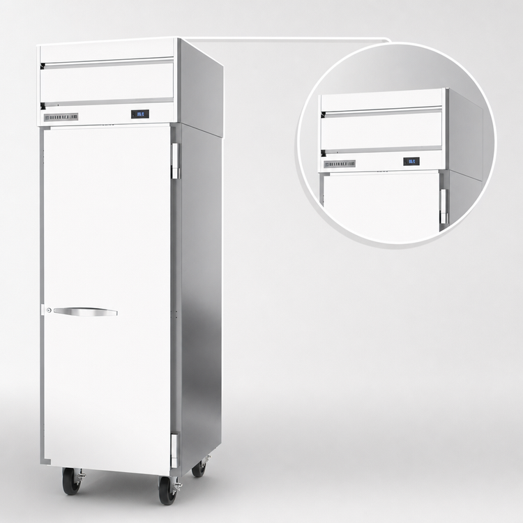 Product image #4 for Beverage-Air Horizon Series One-Section Reach-In Refrigerator, 21.17 Cu. Ft., Right-Hand Solid Hinged Door, Top-Mounted Self-Contained