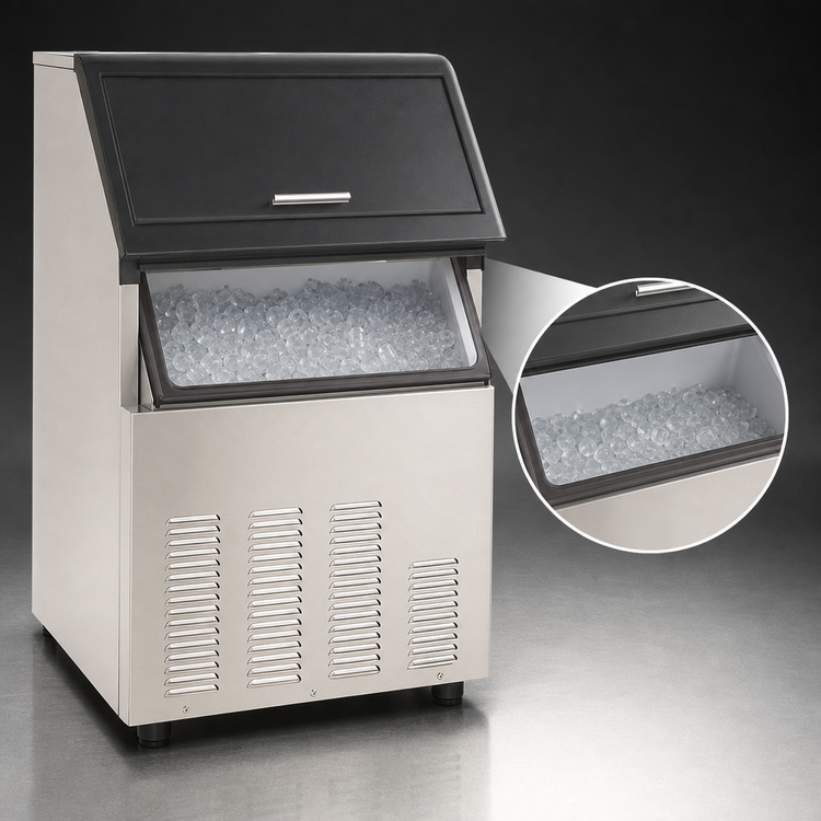 Product image #4 for Maxx Ice Self-Contained Bullet Ice Machine with Bin, Air-Cooled, 110 lb. Daily Production, 35 lb. Storage