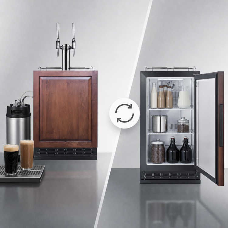 Product image #4 for Summit Commercial 24-Inch Wide Nitro Coffee Kegerator with Dual Tap Draft Arm