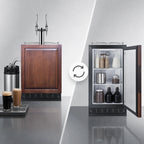 Thumbnail image #4 for Summit Commercial SBC7BRSIFNCF2 Nitro Coffee Kegerator, Dual Tap, Convertible Refrigerator, 5.3 Cu. Ft., Two-Keg Capacity, Stainless Steel Door