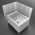 Thumbnail image #4 for John Boos Rear, Left & Right Mop Sink Wainscoting Wall Guard for 20 x 16 Bowl, 24-7/8 x 19-1/4 x 27 Inches