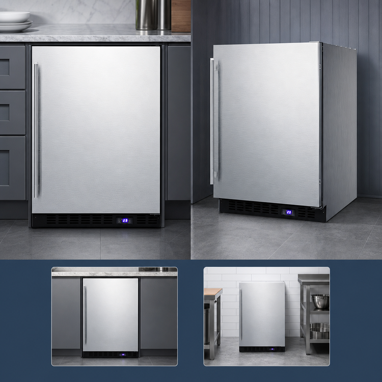 Product image #4 for Summit Commercial 24-Inch Undercounter All-Freezer, 4.7 Cu. Ft., Built-In/Freestanding, Stainless Steel