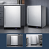 Thumbnail image #4 for Summit Commercial 24-Inch Undercounter All-Freezer, 4.7 Cu. Ft., Built-In/Freestanding, Stainless Steel