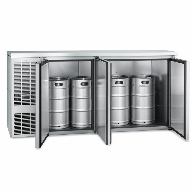 Product image #5 for Perlick DDS84 84-Inch Three-Door Self-Contained Direct Draw Draft Beer Dispenser