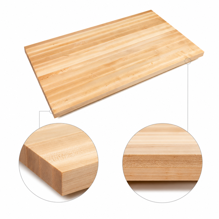 Product image #4 for John Boos Boos Block KCT10848-O Northern Hard Rock Maple Edge Grain Kitchen Countertop, 108 x 48 x 1-3/4 In., Oil Finish