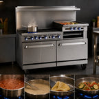Thumbnail image #4 for Imperial (Middleby) Pro Series IR-4-G36-C 60-Inch Gas Restaurant Range with 4 Open Burners, 36-Inch Griddle, Convection & Standard Ovens