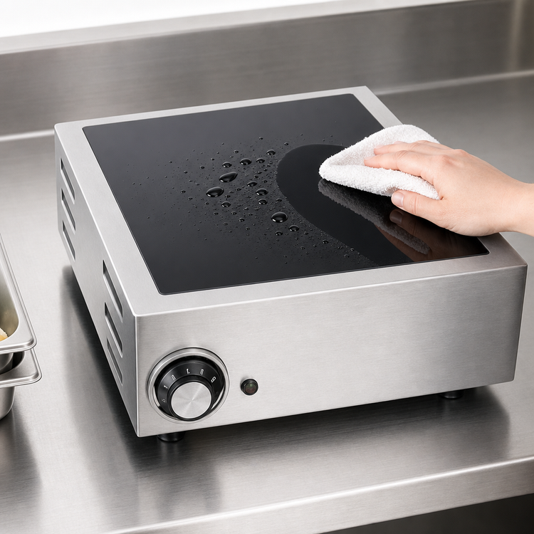 Product image #4 for Wells HC-100 Countertop Electric Glass-Ceramic Hotplate, 1 Burner, 120V