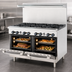Thumbnail image #4 for Turbo Air Radiance 48-Inch Commercial Gas Range with 8 Open Burners and 2 Standard Ovens