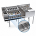 Thumbnail image #5 for Krowne Royal Series 60-Inch Single Zero-Step Beverage Speed Station with Ice Bin, Dump Sink, Glass Rinser and Speedrail