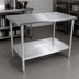 Thumbnail image #4 for John Boos Stallion 108 Inch x 24 Inch 14-Gauge 300-Series Stainless Steel Work Table with Adjustable Undershelf