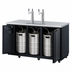 Thumbnail image #4 for Turbo Air Super Deluxe 69-Inch 3-Keg Beer Dispenser with Dual Double-Faucet Beer Towers, Black Vinyl Exterior