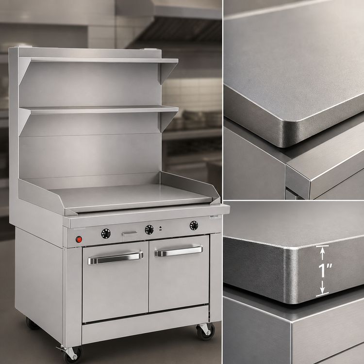 Product image #4 for Southbend Platinum 48-Inch Heavy Duty Sectional Gas Range with Full-Width Manual Griddle and Double Cabinet Base