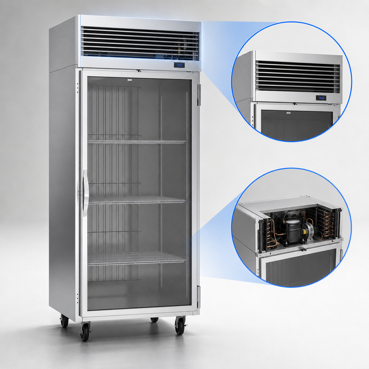 Product image #4 for Beverage Air Horizon Series One-Section Top-Mount Reach-In Refrigerator with Wide Glass Door, 30.76 Cu. Ft.
