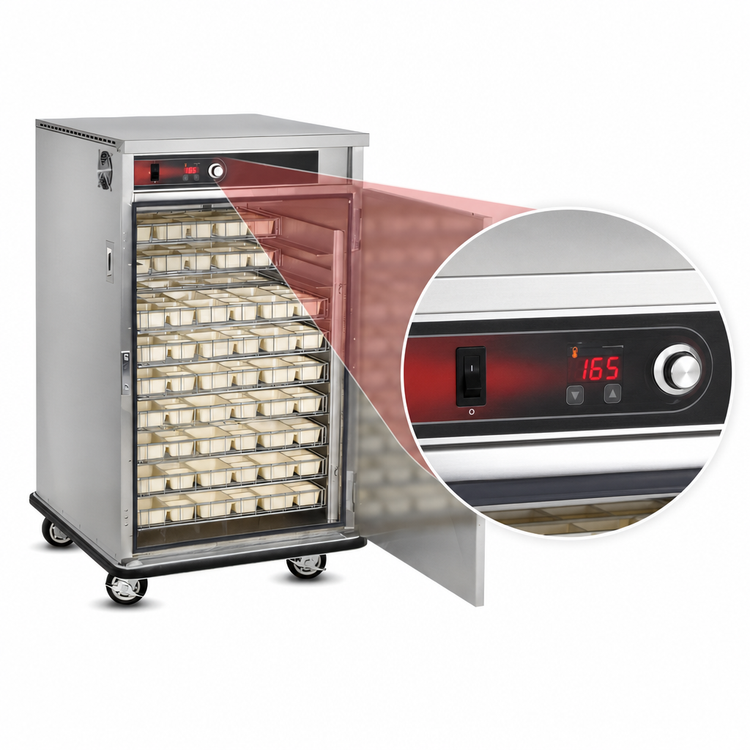 Product image #4 for FWE Insulated Mobile Heated Holding Transport Cabinet, 1 Section, 9 Full-Size Sheet Pan Capacity