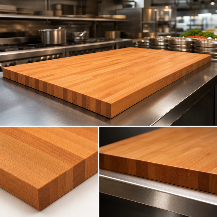 Product image #4 for Boos Block American Cherry Edge Grain Kitchen Countertop, 84 x 32 x 1-1/2 Inch, Varnique Finish