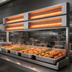 Thumbnail image #4 for Hatco Glo-Ray Lighted Dual Infrared Strip Heater, 144 Inch Wide, Aluminum, 6 Inch Spacer