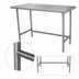 Thumbnail image #4 for Advance Tabco 84-Inch x 30-Inch 16-Gauge 430 Stainless Steel Open Base Flat Top Work Table
