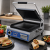 Thumbnail image #4 for Globe Deluxe 14-Inch Electric Single Countertop Sandwich/Panini Grill with Smooth Cast Iron Plates