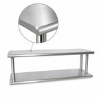 Thumbnail image #4 for BK Resources PTS-1848-2 Double-Tier Wall-Mounted Pass-Through Shelf, 48 x 18 Inches, 304 Stainless Steel
