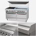 Thumbnail image #4 for Southbend S-Series 60-Inch Gas Restaurant Range with 4 Open Burners, 36-Inch Griddle, Standard Oven, and Cabinet Base