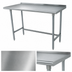 Thumbnail image #4 for Advance Tabco Special Value Series 84 Inch x 24 Inch Stainless Steel Open Base Work Table with 1-1/2 Inch Rear Up-Turn