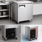 Thumbnail image #4 for Hurakan by Equip.me 27-Inch Undercounter Freezer, 1 Solid Door, 6.3 Cu. Ft., Stainless Steel