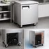 Thumbnail image #4 for Hurakan by Equip.me 27-Inch Undercounter Freezer, 1 Solid Door, 6.3 Cu. Ft., Stainless Steel