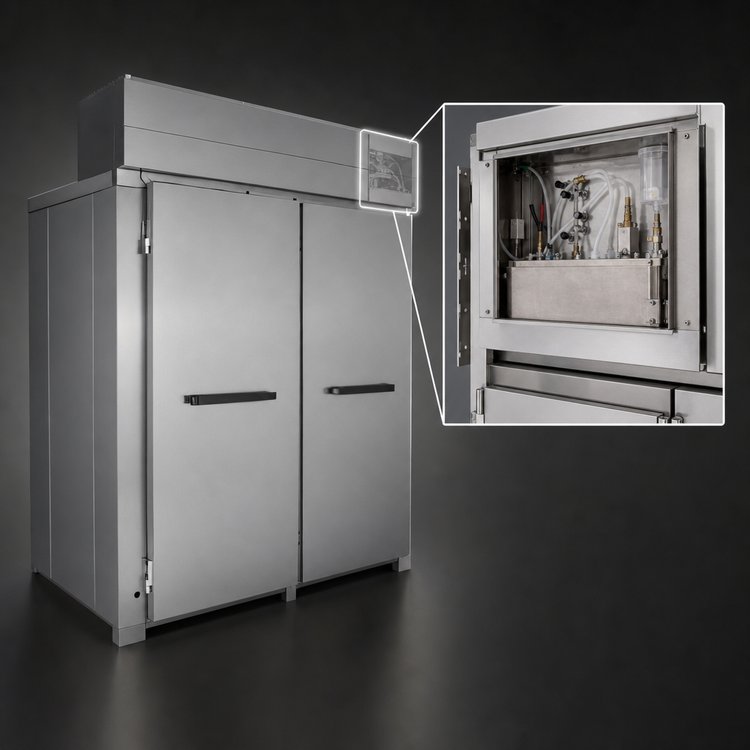 Product image #4 for Baxter PW2E 80.5-Inch Deep Double Wide Roll-In Proofer Cabinet with Floor, Stainless Steel