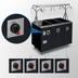 Thumbnail image #4 for Vollrath 2-Series Affordable Portable 4-Well Deluxe Mobile Hot Food Station with Lighted Buffet Breath Guard