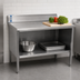 Thumbnail image #4 for John Boos Open-Front Cabinet Base Work Table with 14-Gauge Stainless Steel Top, 5-Inch Backsplash, 36 x 24 Inches