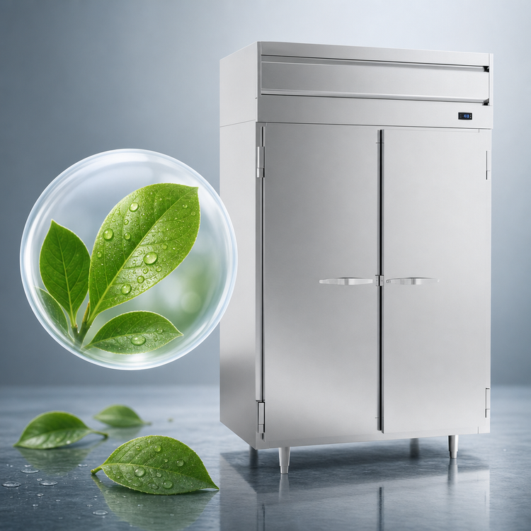 Product image #4 for Beverage-Air P Series Two-Section Reach-In Freezer, 44.57 Cu. Ft., Solid Locking Doors, Top-Mounted Self-Contained Refrigeration