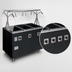 Thumbnail image #4 for Vollrath 2-Series Affordable Portable Deluxe 4-Well Mobile Hot Food Station with Breath Guard and Enclosed Base