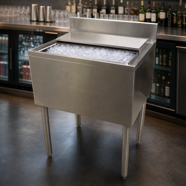 Product image #5 for BK Resources 36-Inch Insulated Underbar Ice Bin with 7-Circuit Aluminum Cold Plate