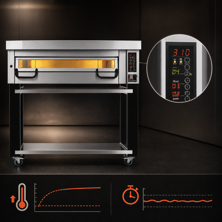 Product image #4 for PizzaMaster PM 831ED Modular Electric Hearth Stone Deck Oven, 1 Deck, 6-Pizza Capacity