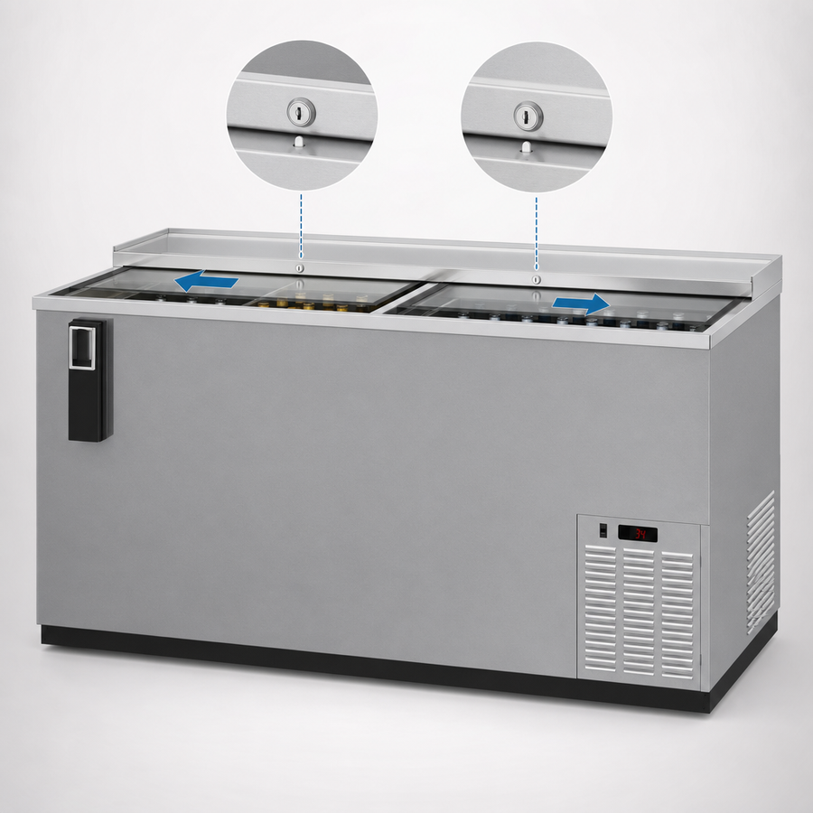 Two Top-Sliding Locking Lids