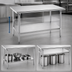 Thumbnail image #4 for Advance Tabco 108 in. x 36 in. 14 Gauge 304 Stainless Steel Flat Top Work Table with Adjustable Undershelf