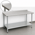 Thumbnail image #4 for Eagle Budget Series 84-Inch x 30-Inch 430 Stainless Steel Work Table with Rear Up-Turn and Undershelf