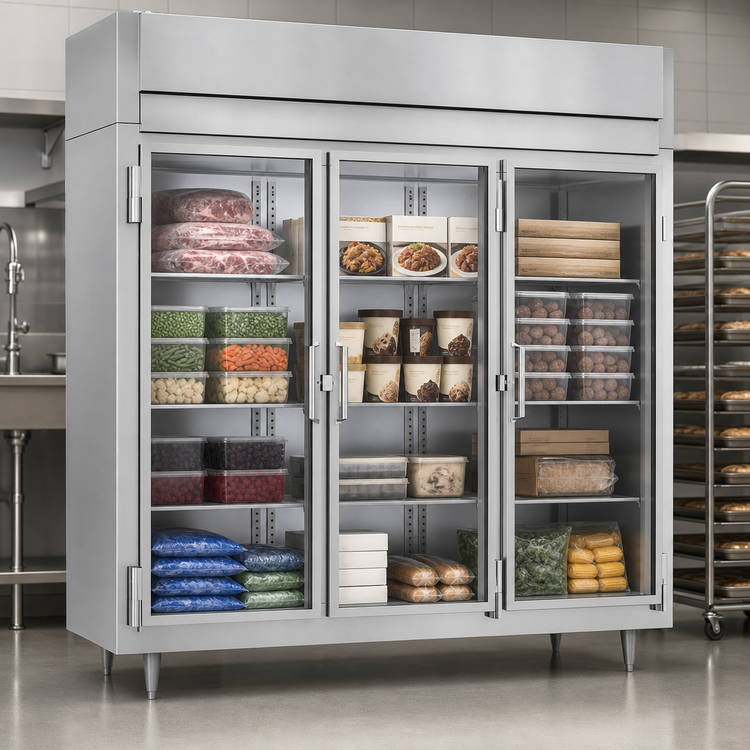 Product image #5 for Victory UltraSpec Extra-Wide Three-Section Glass Door Reach-In Freezer