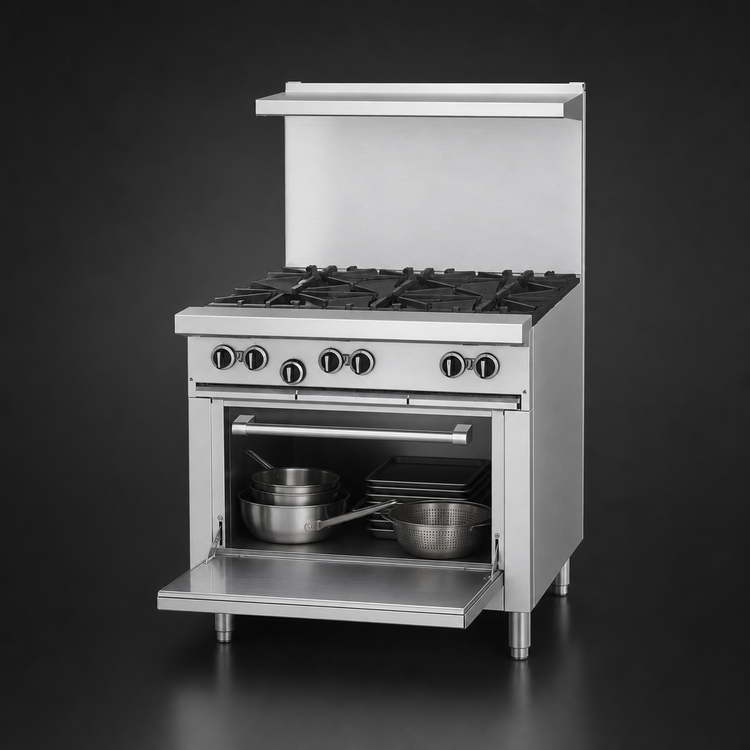 Product image #4 for Garland US Range U Series 36-Inch Gas Restaurant Range with Smooth Steel Griddle, Storage Base, and Stainless Steel Front