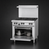 Thumbnail image #4 for Garland US Range U Series 36-Inch Gas Restaurant Range with Smooth Steel Griddle, Storage Base, and Stainless Steel Front
