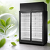 Thumbnail image #4 for True Two-Section Medium-Temp Self-Contained Glass Door Merchandiser, Black Exterior/White Interior, Left-End Finished