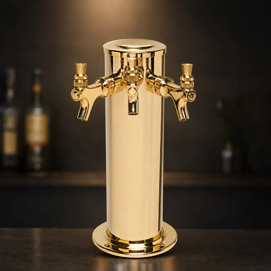 Three PVD Brass-Plated Faucets
