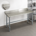 Thumbnail image #4 for Eagle Group Budget Series 84-Inch x 36-Inch Stainless Steel Work Table with 4-1/2-Inch Backsplash and Galvanized Tubular Base