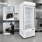 Thumbnail image #4 for Excellence Commercial Products GDF-22 30-Inch One-Section Glass Door Freezer, 22.7 Cu. Ft., -20°F, Bottom-Mounted Refrigeration