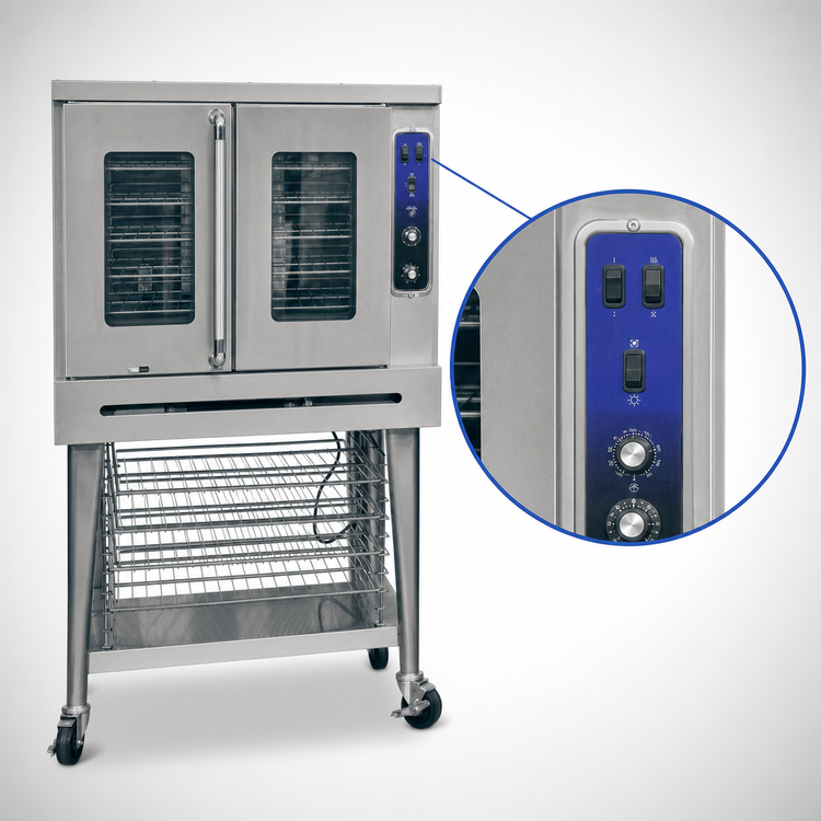 Product image #4 for Imperial PCVG-1 Full-Size Single-Deck Gas Convection Oven with Manual Controls