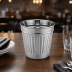 Thumbnail image #4 for American Metalcraft OSCAR Mini Tabletop Trash Can, 14 oz., Stainless Steel, Brushed Finish Case of 72