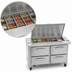 Thumbnail image #5 for Victory UltraSpec V-Core 48-Inch Two-Section Big Top Sandwich Prep Refrigerator with 4 Drawers